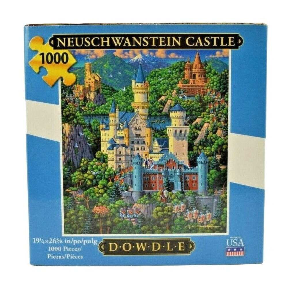 Dowdle Puzzles Neuschwanstein Castle 1000 Piece Jigsaw Puzzle Sealed